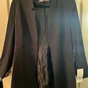 Zara Black Blazer Elegant Professional Suit Jacket